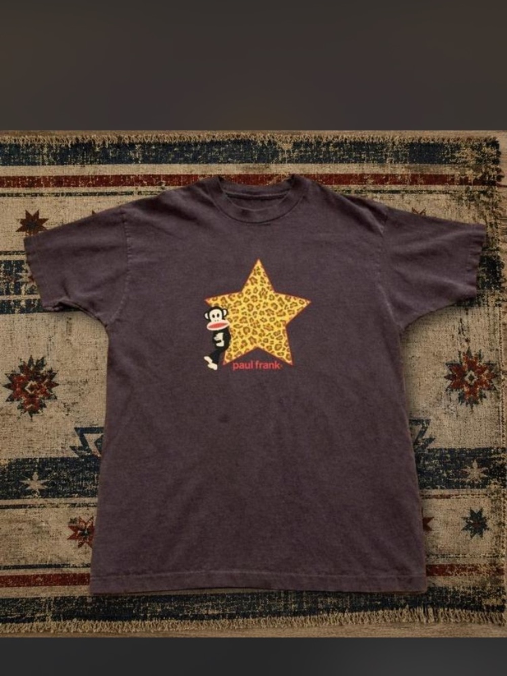 Paul Frank Purple Tee with Leopard Star and Julius Graphic